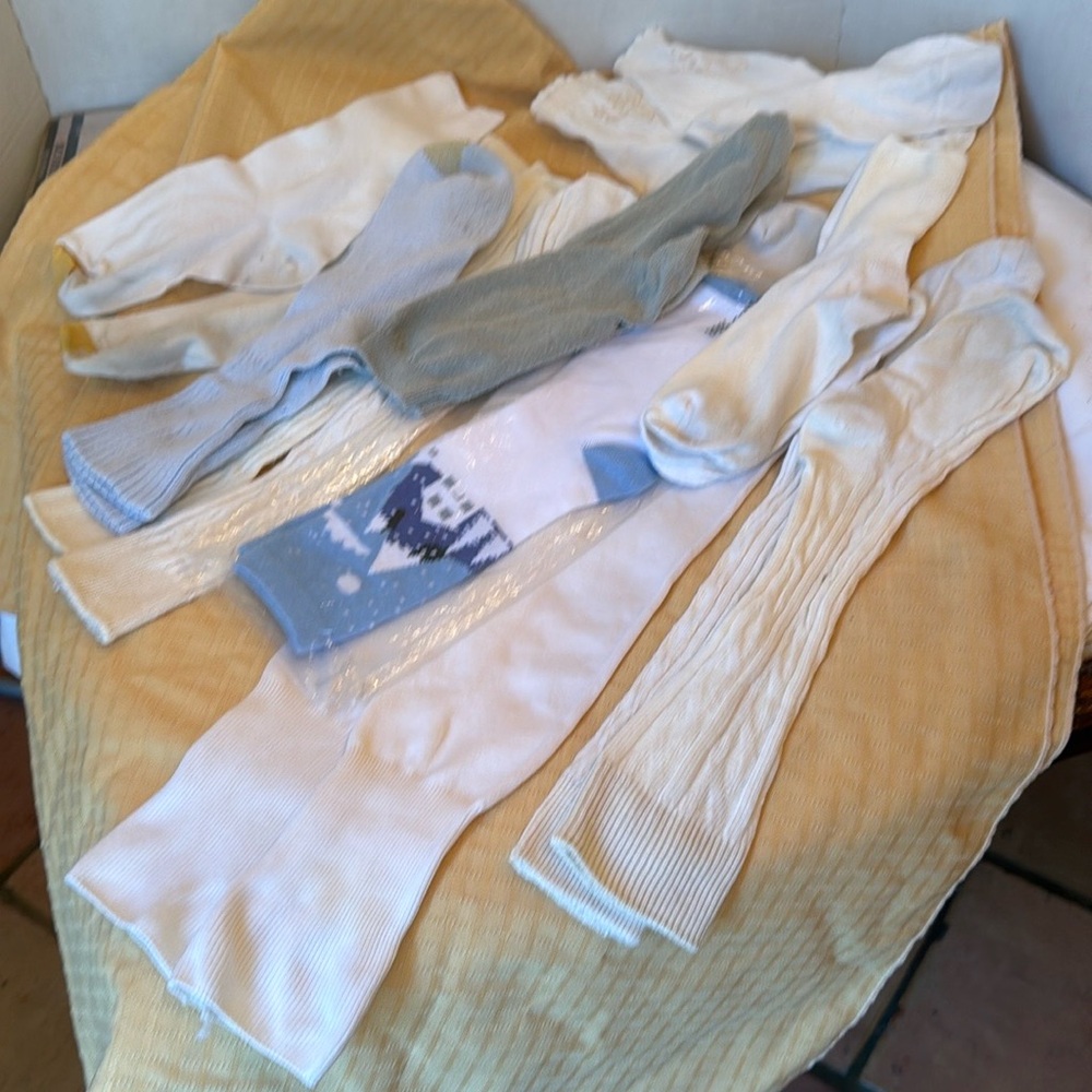 Nine pairs of socks